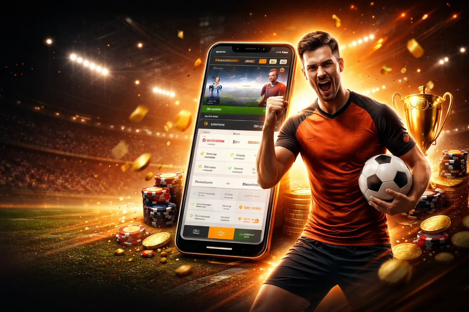 Hình nền tc88 với các trò chơi casino và thể thao